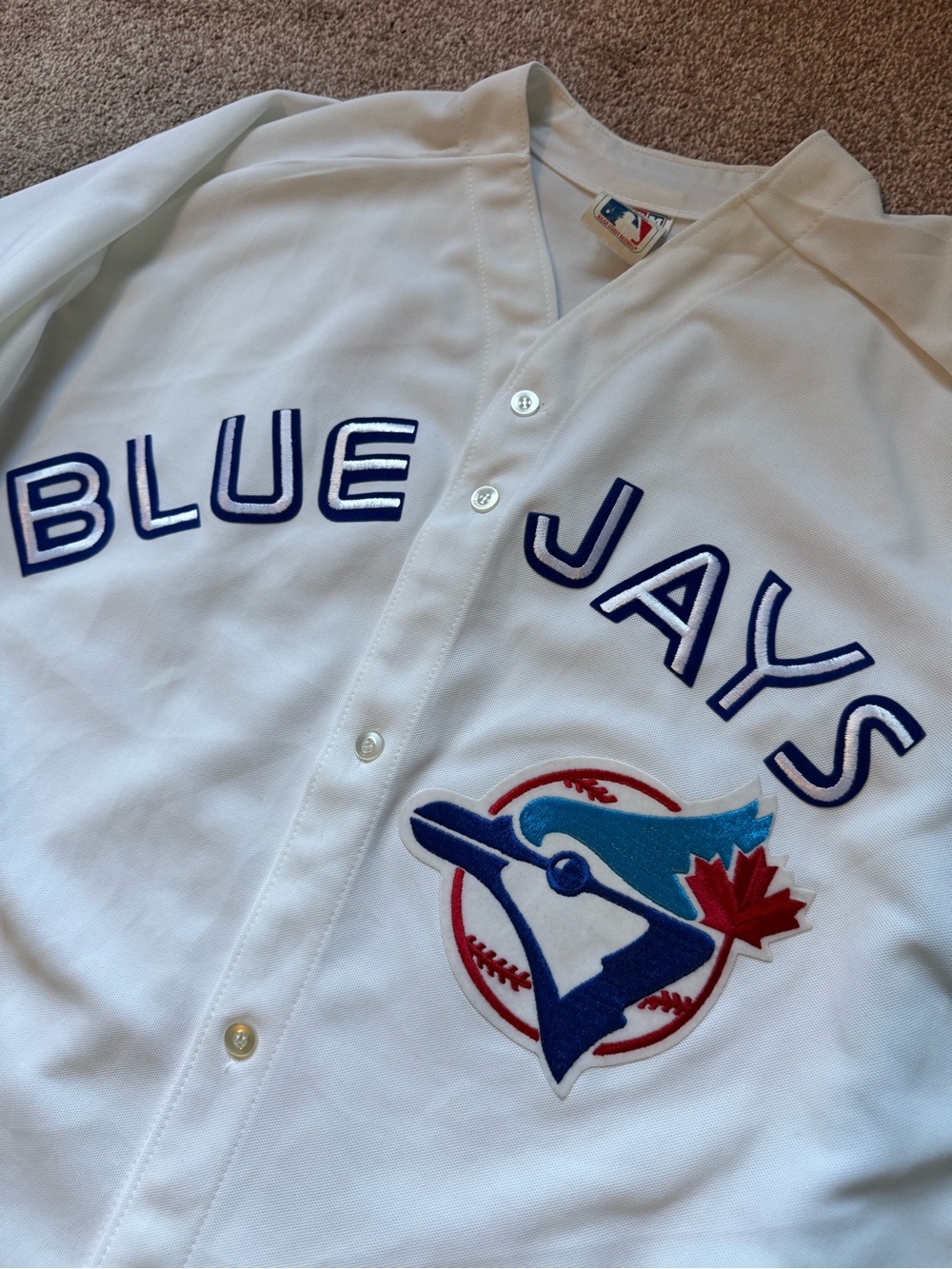 Vintage CCM Toronto Blue Jays MLB Baseball Blank Jersey White Size XXL